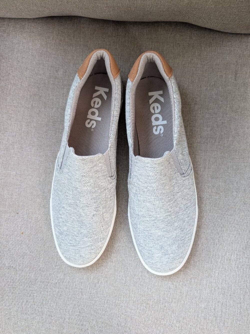KEDS Grey Jersey Pursuit Slip-on Sneakers